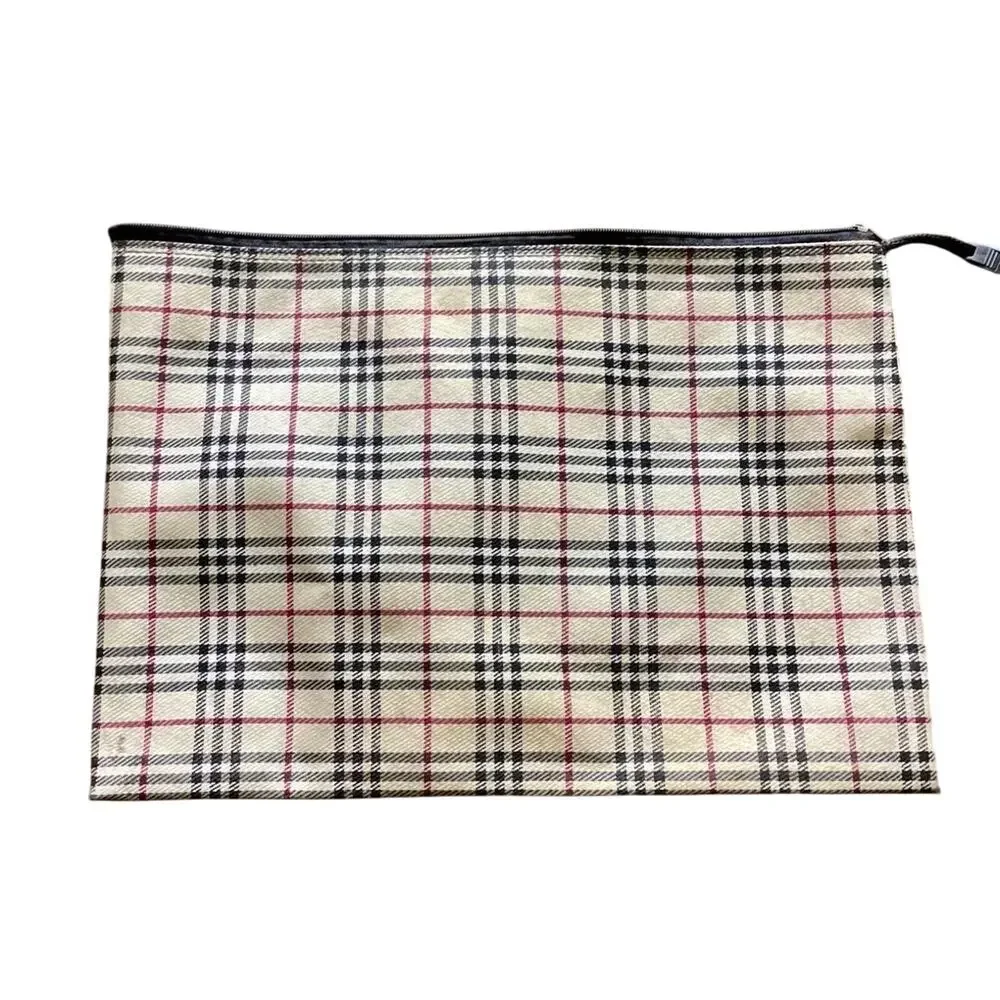 Cozy Plaid Zippered Pouch